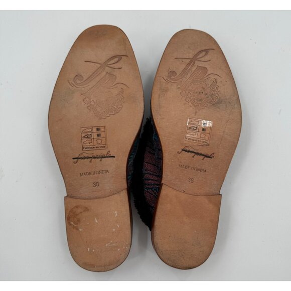 Free People Butterfly Effect Velvet Slip-On Mules Size 7.5 or 38 - Picture 6 of 7